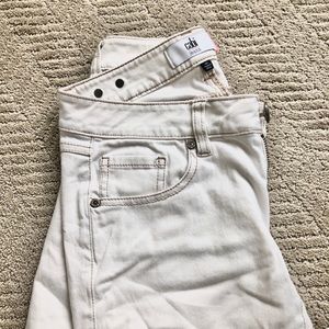 Cabi off-white distressed jeans